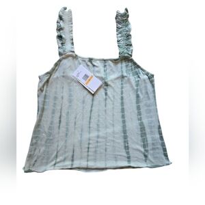 NWT Jessica Simpson Mint Striped Tie Dye Tank Top Y2K Inspired ~ Small